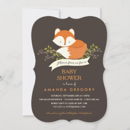 Invitación a Baby Shower de Sweet Woodland Fox
