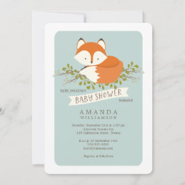 Invitación a Baby Shower de Sweet Woodland Fox