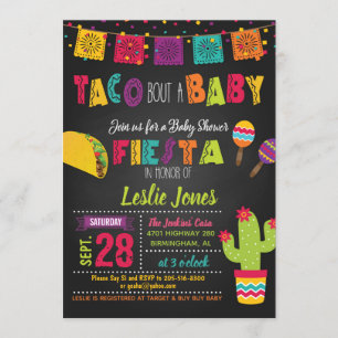 Invitación a Baby Shower de Taco Bout a Baby Fiest