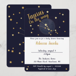 Invitación a Baby Shower de Taurus zodiac