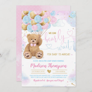 Invitación a Baby Shower de Teddy Bear