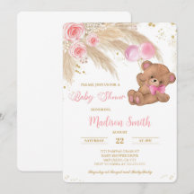Invitación a Baby Shower de Teddy Bear