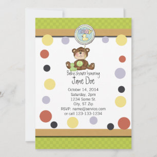 Invitación a Baby Shower de Teddy Bear