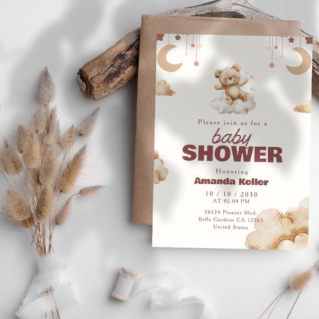 Invitación a Baby Shower de Teddy Bear (Subido por el creador)