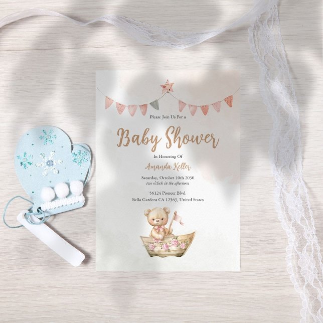 Invitación a Baby Shower de Teddy Bear (Subido por el creador)