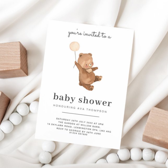Invitación a Baby Shower de Teddy Bear (Subido por el creador)