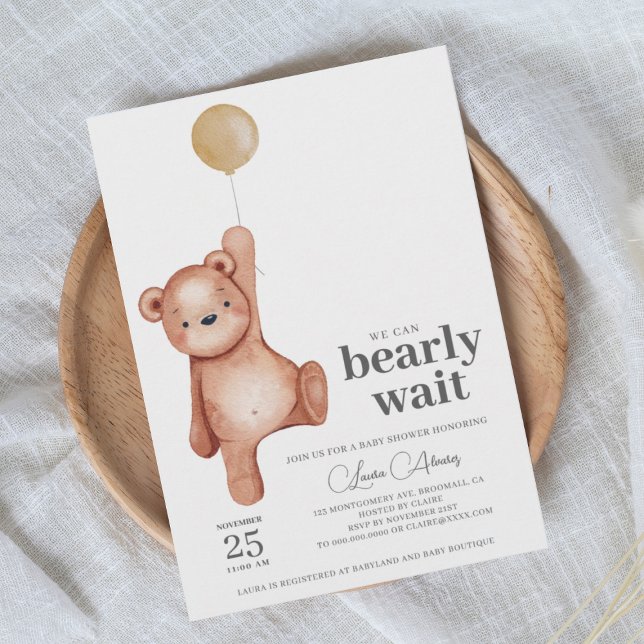 Invitación a Baby Shower de Teddy Bear (Subido por el creador)