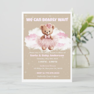 Invitación a Baby Shower de Teddy Bear