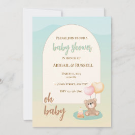 Invitación a Baby Shower de Teddy Bear