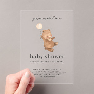Invitación a Baby Shower de Teddy Bear