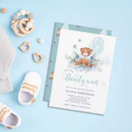 Invitación a Baby Shower de Teddy Bear Boy
