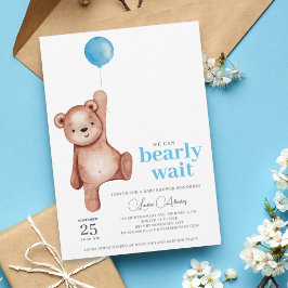 Invitación a Baby Shower de Teddy Bear Boy