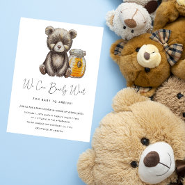 Invitación a Baby Shower de Teddy Bearly Wait