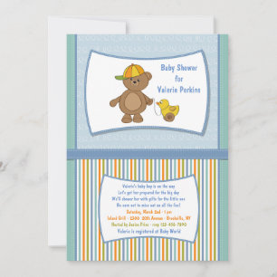 Invitación a Baby Shower de Teddy Guy