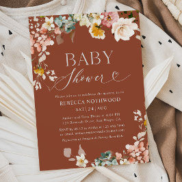 Invitación a Baby Shower de Terracotta Floral