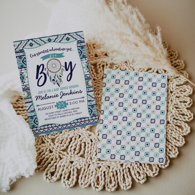 Invitación a Baby Shower de Tribal Arrows, es un n (Subido por el creador)