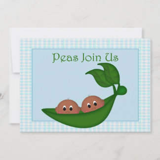 Invitación a Baby Shower de Twin Boys afroamerican