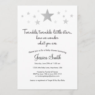 Invitación a Baby Shower de Twinke Twinkle Little