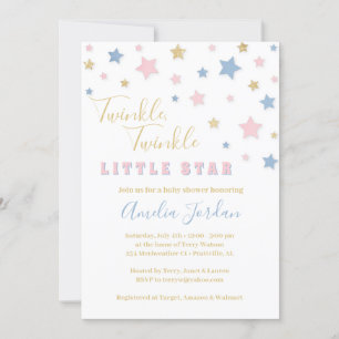 Invitación a Baby Shower de Twinkle Little Star