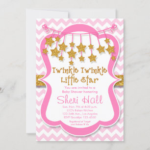 Invitación a Baby Shower de Twinkle Little Star Ch