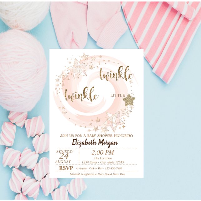 Invitación a Baby Shower de Twinkle Little Star Pu (Subido por el creador)