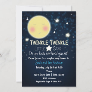 Invitación a Baby Shower de TWINKLE Little Star Sp