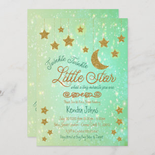 Invitación a Baby Shower de Twinkle Twinkle Little