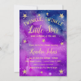 Invitación a Baby Shower de Twinkle Twinkle Little