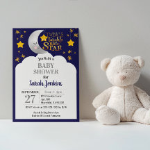 Invitación a Baby Shower de Twinkle Twinkle Star