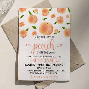 Invitación a Baby Shower de un Chica dulce y peque