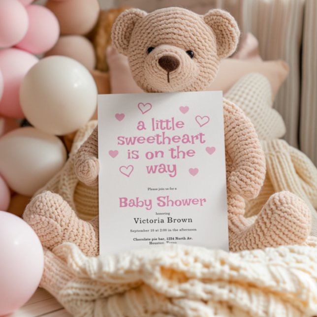Invitación a Baby Shower de un Chica pequeño (Subido por el creador)