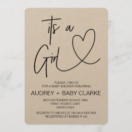 Invitación a Baby Shower de un Chica ruso