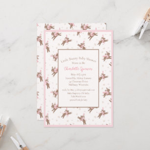Invitación a Baby Shower de un conejito lindo
