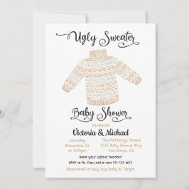 Invitación a Baby Shower de un dulce feo escandina