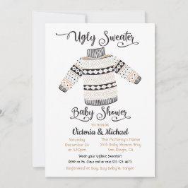 Invitación a Baby Shower de un dulce feo escandina
