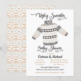 Invitación a Baby Shower de un dulce feo escandina