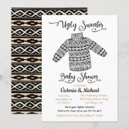Invitación a Baby Shower de un dulce feo escandina