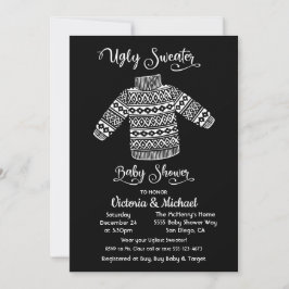 Invitación a Baby Shower de un dulce feo escandina