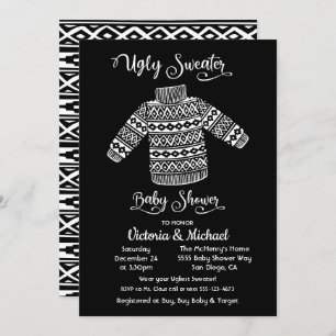 Invitación a Baby Shower de un dulce feo escandina