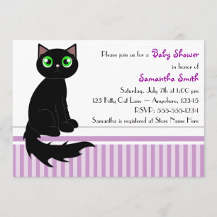 Invitación a Baby Shower de un gato kittch - morad