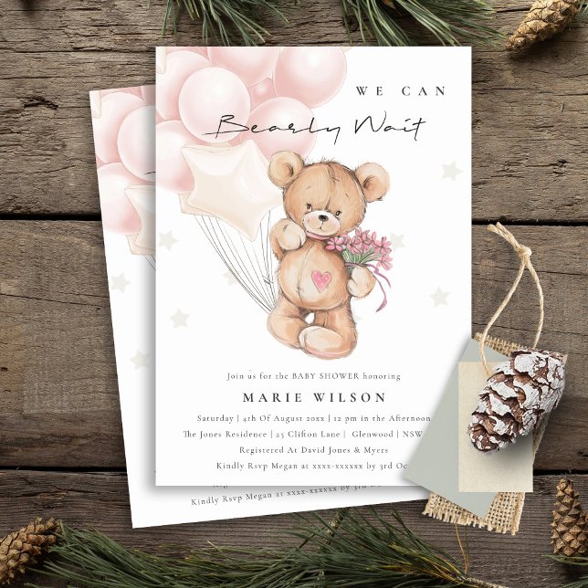 Invitación a Baby Shower de un globo de espera par (Subido por el creador)