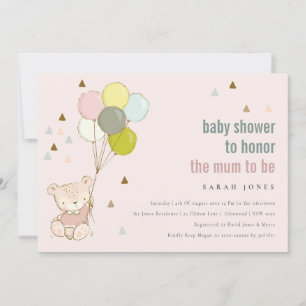 Invitación a Baby Shower de un globo de espera par