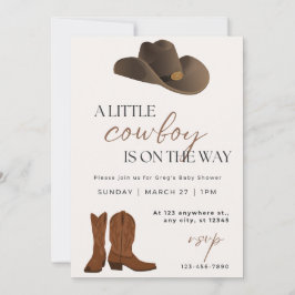 Invitación a Baby Shower de un niñito bovino