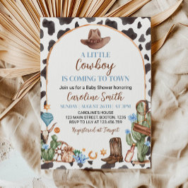 Invitación a Baby Shower de un niñito bovino
