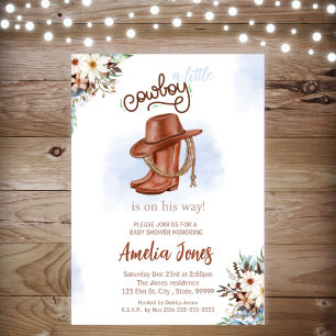 Invitación a Baby Shower de un niñito bovino
