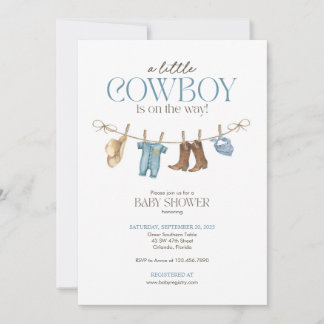 Invitación a Baby Shower de un niñito bovino