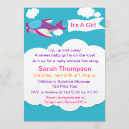 Invitación a Baby Shower de un pequeño Chica de av