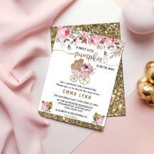 Invitación a Baby Shower de un pequeño Chica de ca