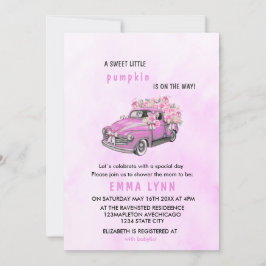 Invitación a Baby Shower de un pequeño Chica de ca