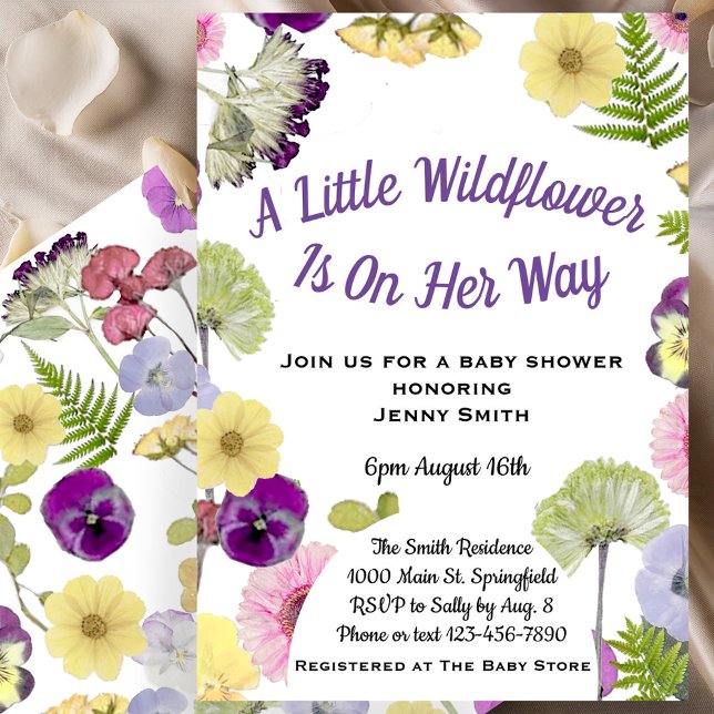 Invitación a Baby Shower de un pequeño Chica de fl (Subido por el creador)